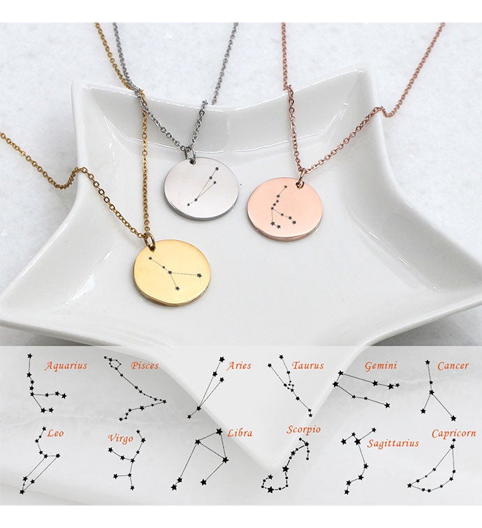 Rose Gold Astrological Star Sign Necklace