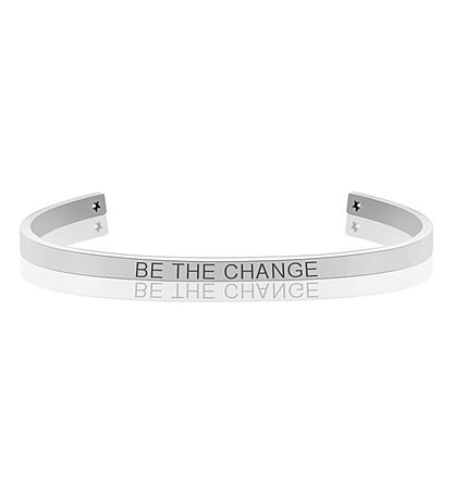 Anavia - Be The Change Motivational Cuff Bangle Bracelet