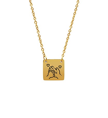 Mom Hold My Hand Pendant Necklace