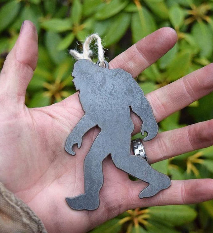 Sasquatch/bigfoot Metal Ornament