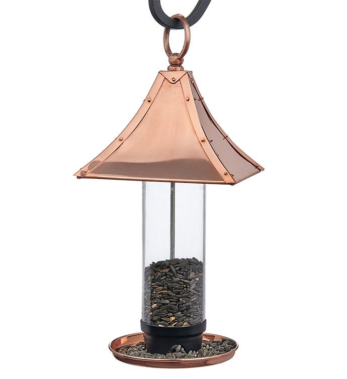 Palazzo Bird Feeder   Polished Copper By Good Directions