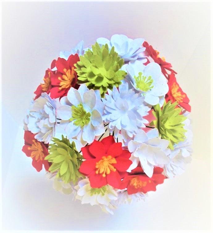 Holiday Seeded Paper Flower Bouquet