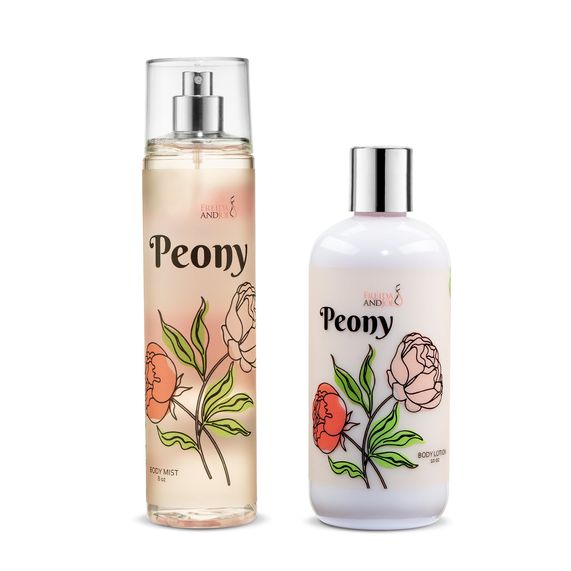 10oz Deep Moisturizing Lotion & 8 oz. Fine Fragrance Body Mist Set (Peony)