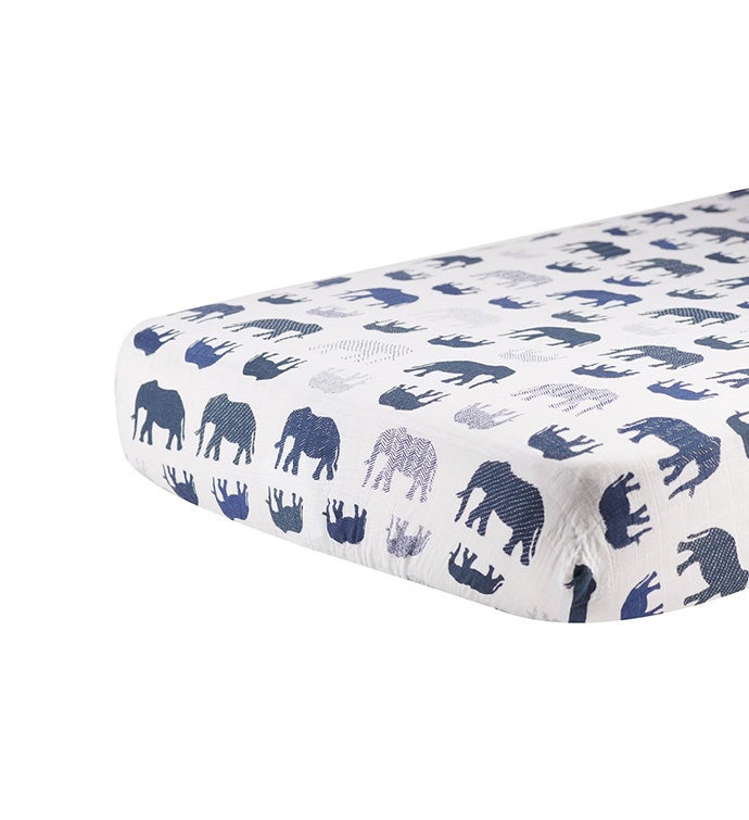 Cotton Muslin Crib Sheet - Animals