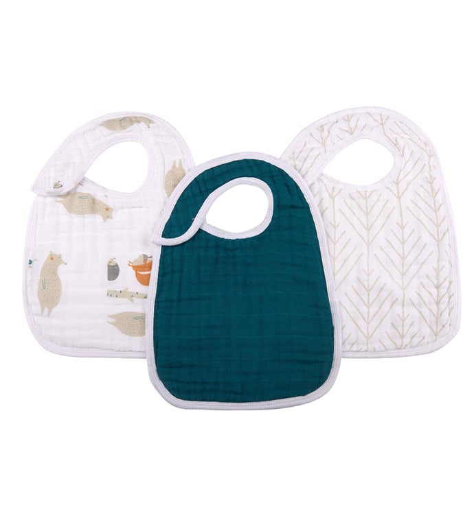 Cotton Muslin Snap Bibs