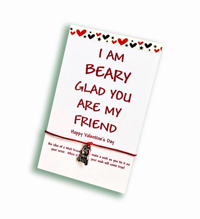 Beary Glad Friend Wish Bracelet