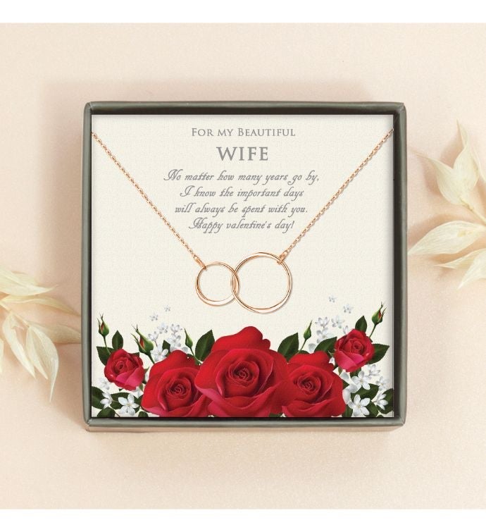 For My Beautiful Wife Ring Infinity Valentine's Day Necklace