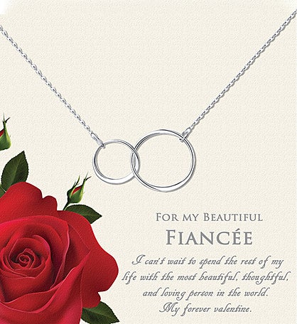 For My Beautiful Fiancee Ring Infinity Valentine's Day Necklace