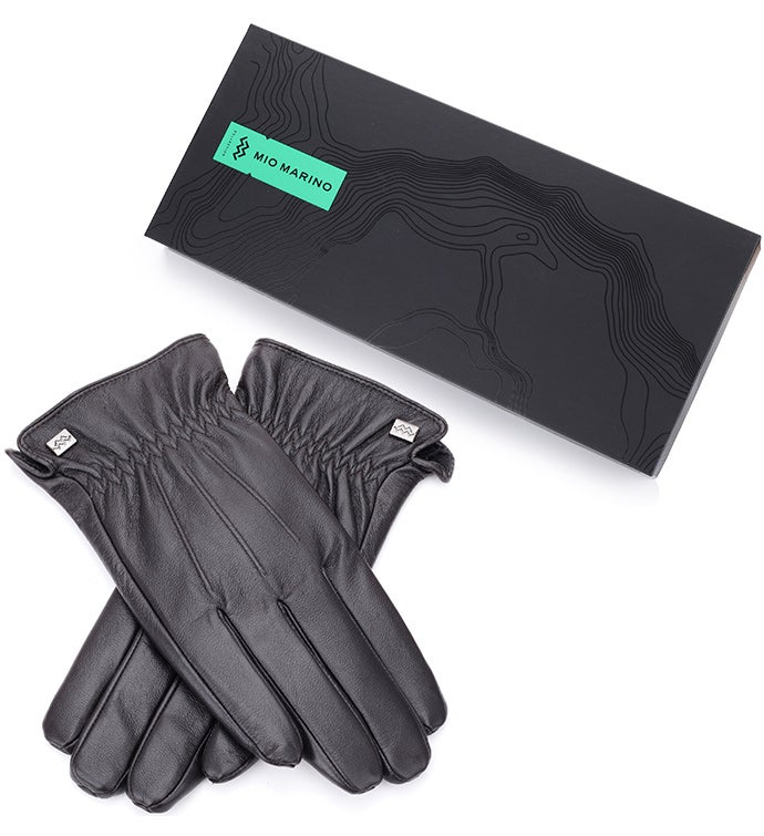 Mio Marino Classic Design Nappa Leather Gloves   Dark Chocolate