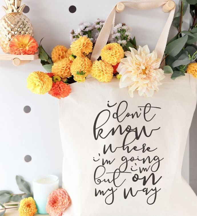 Positive Sayings Reusable Shoulder Tote