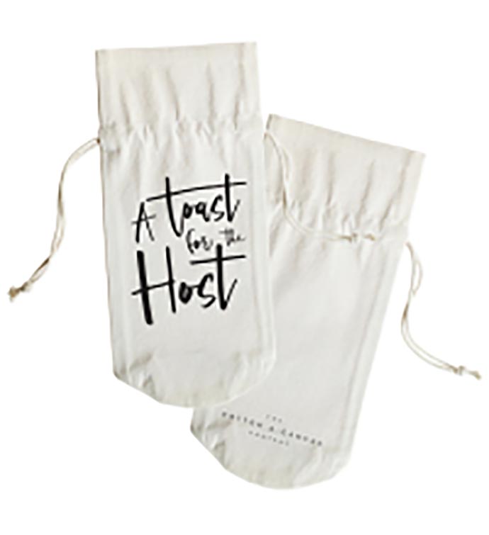 A Toast For The Host Wine Bag, Bottle Cover and Gift Bag