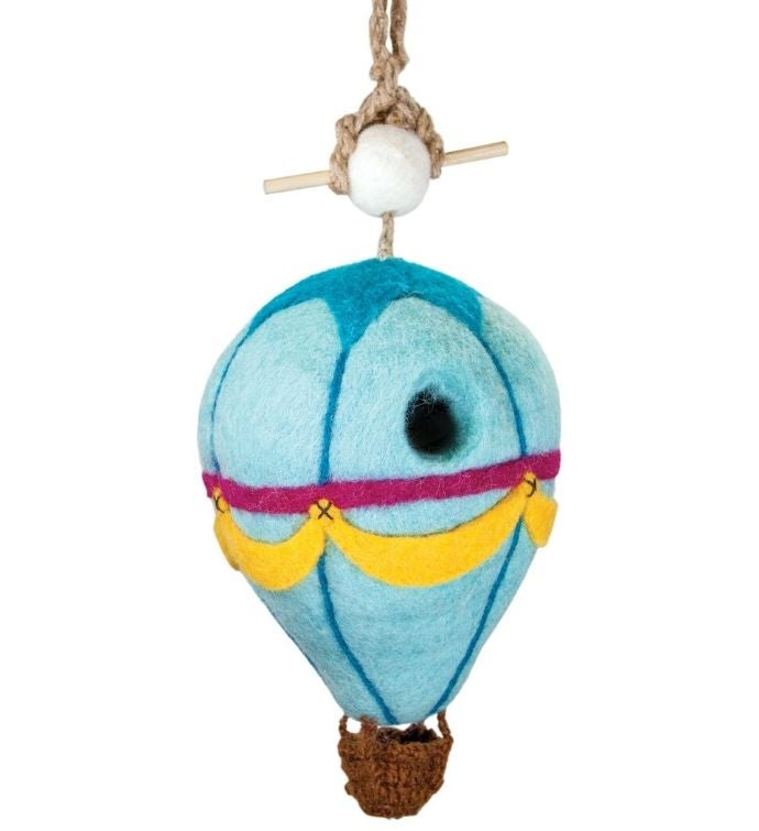 Handmade Wild Woolies Felt Hot Air Balloon Birdhouse