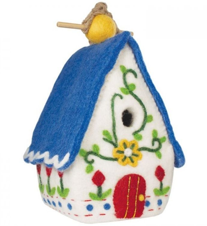 Handmade Wild Woolies Heidi Chalet Birdshouse