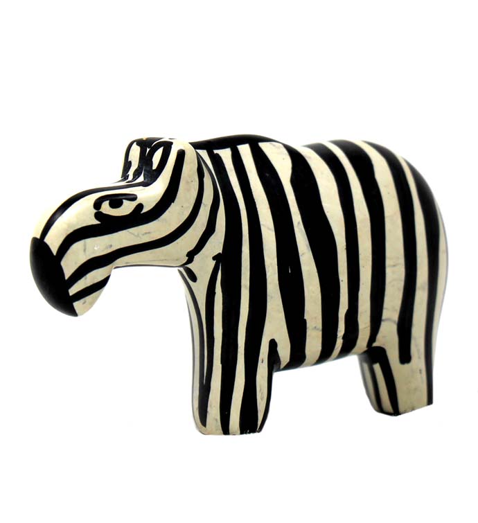 Hand-carved Yin-yang Zebra Soapstone Statues