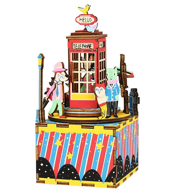  Phone Booth DIY 3D Wooden Puzzle