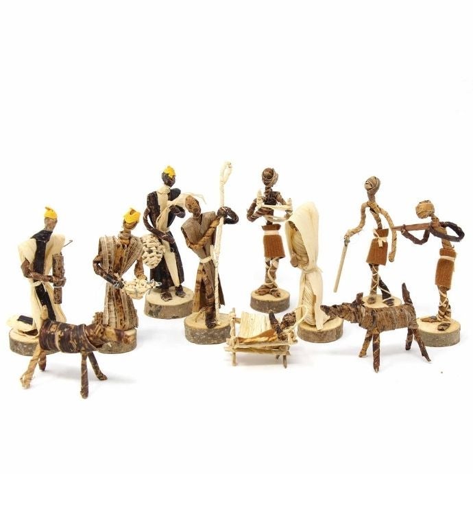 Handmade Banana Fiber Nativity Set