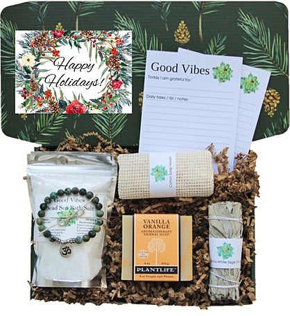 Good Vibes Gift Box Couples "Happy Holidays" Card