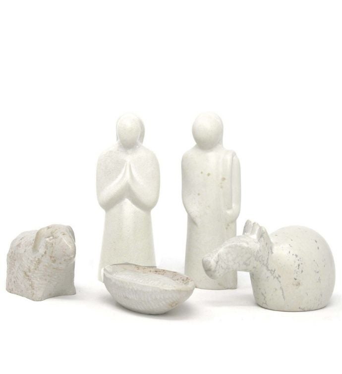 Holy Family Nativity 5 piece Soapstone Set