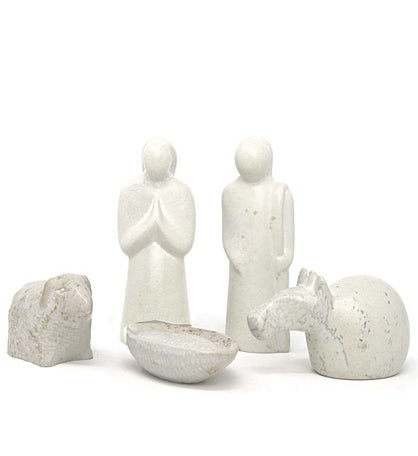 Holy Family Nativity 5-piece Soapstone Set