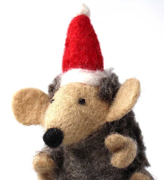Handmade Hedgehog Felt Ornaments