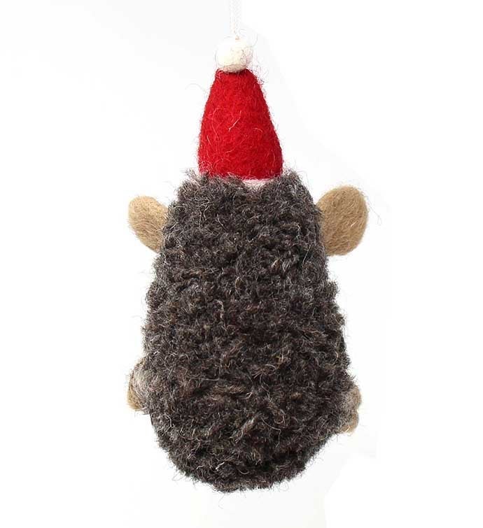 Handmade Hedgehog Felt Ornaments