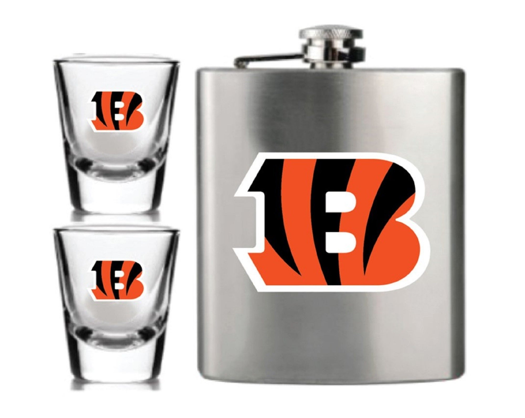 NFL 3pc Flask & Shot Glasses Set