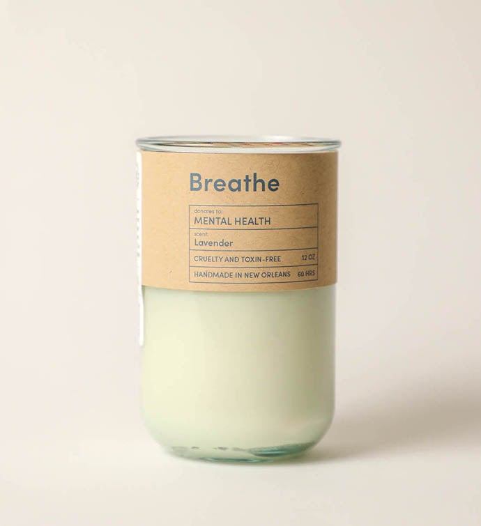 Breathe   Lavender Scent Candle, Gives To Mental Health