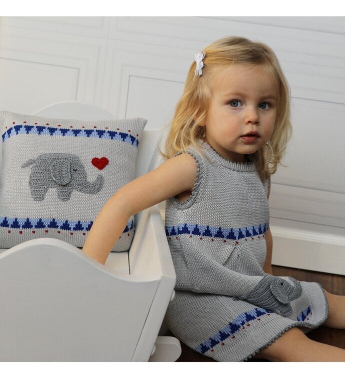 Elephant With Heart 10" Pillow