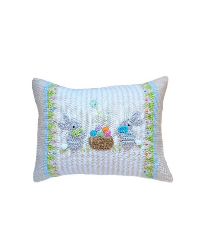 Easter Basket Bunny 8x11" Pillow