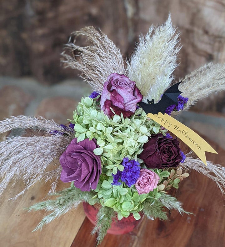 Halloween Dried Rose Bouquet