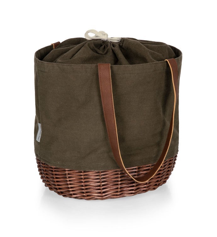 Coronado Canvas And Willow Basket Tote
