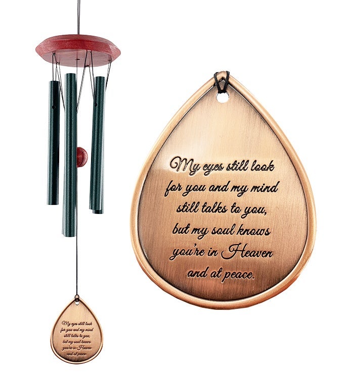 Memorial Copper Heart Wind Chime