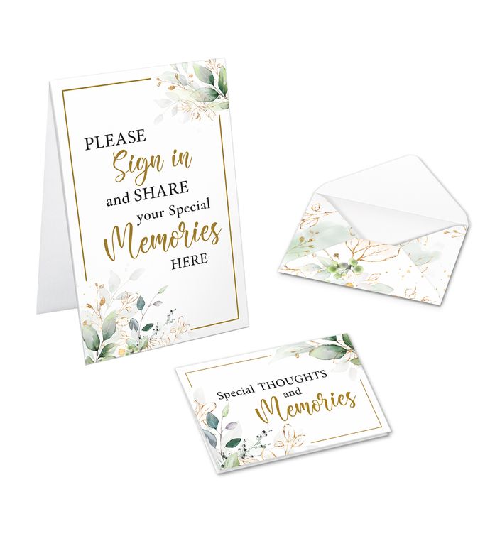 Memorial Guest Book Alternative Cards And Envelopes