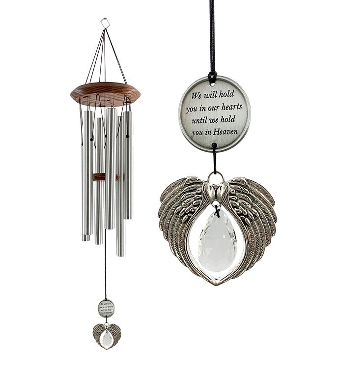 Memorial Angel Wing Wind Chime "Until We Hold You In Heaven"