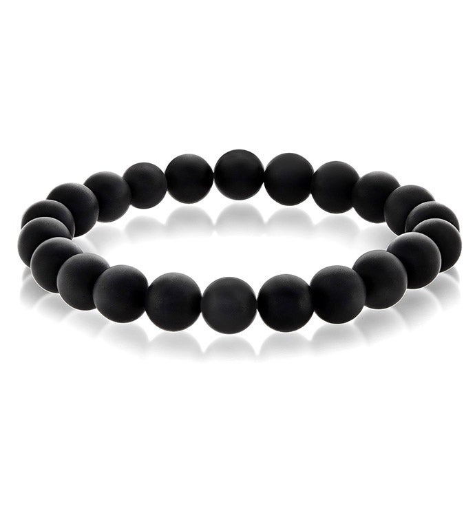 Matte Onyx 10mm Stone Bead Stretch Bracelet