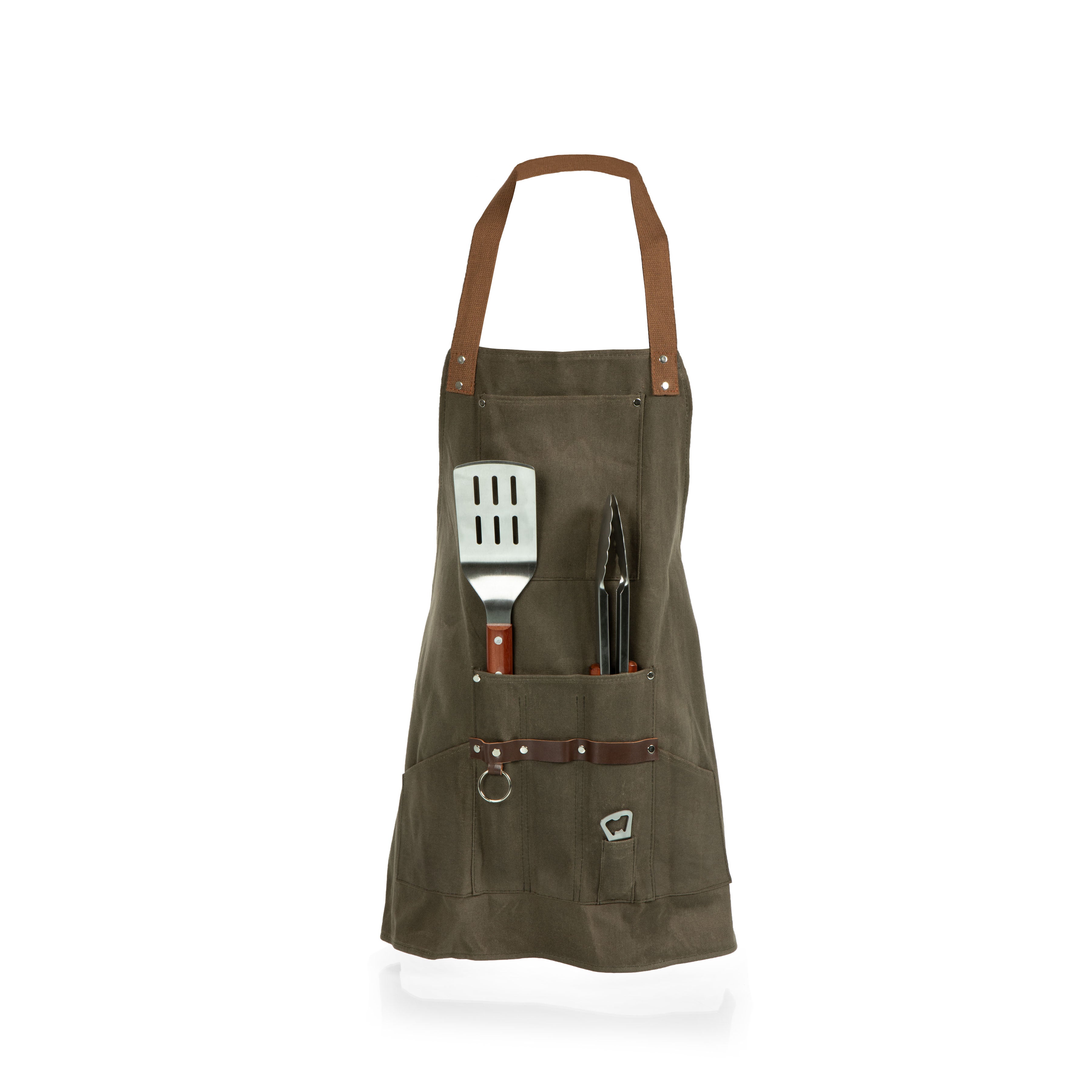 Bbq Apron With Tools & Bottle Opener