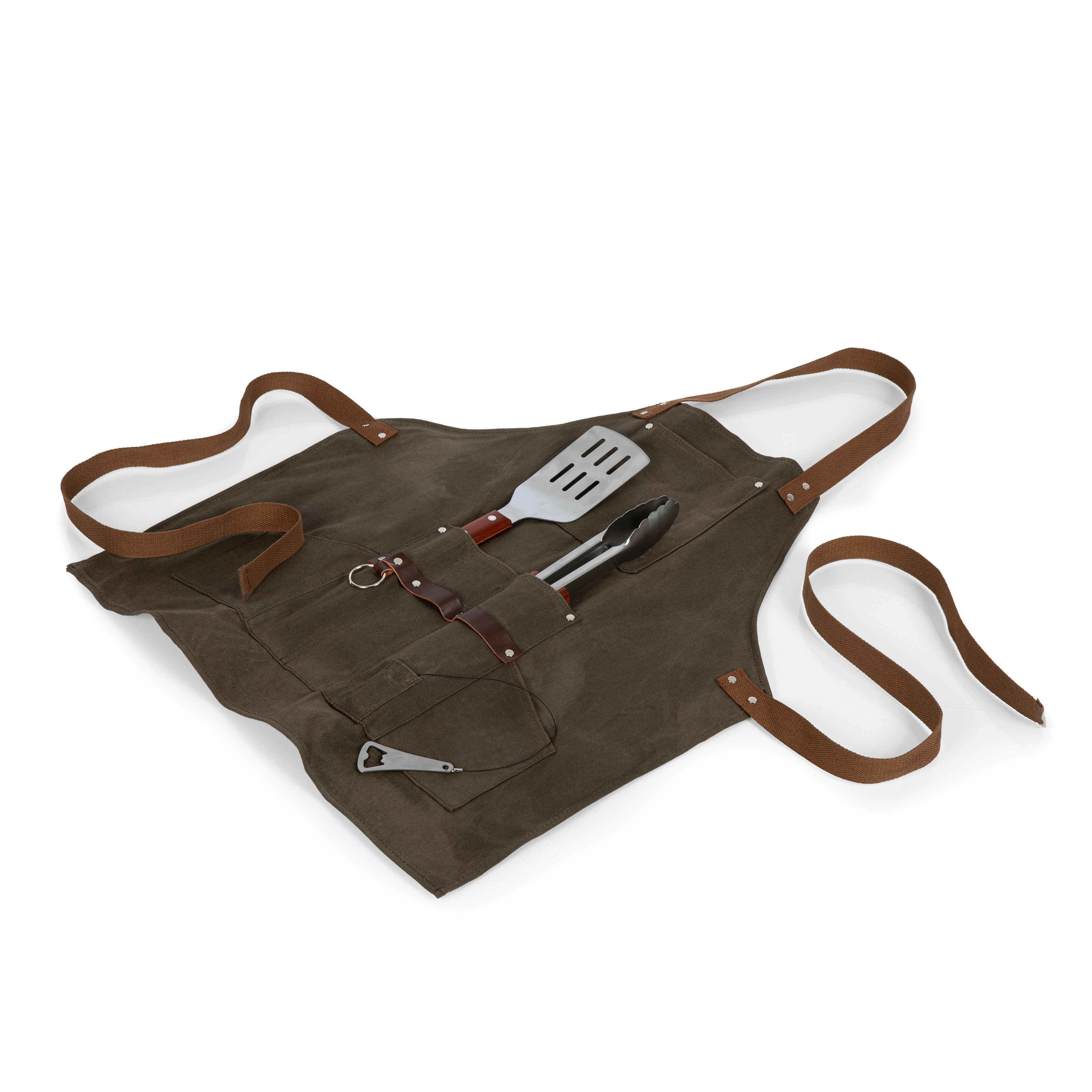 Bbq Apron With Tools & Bottle Opener