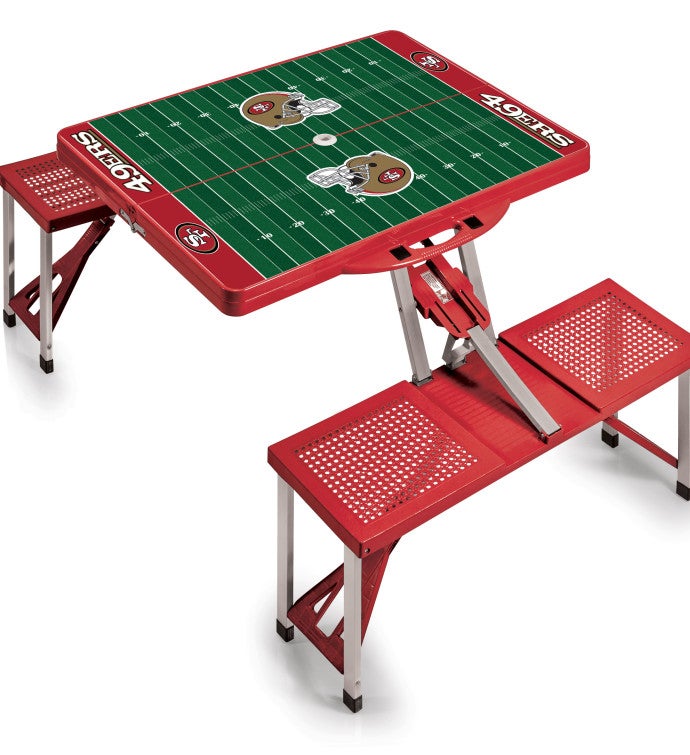 NFL Picnic Table Portable Folding Table With Seats