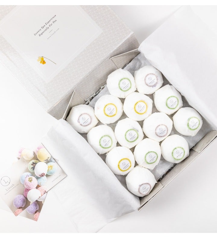 Aromatherapy Bath Bomb Gift Set - 14 Big Relaxing Bath Bombs In A Gift Box