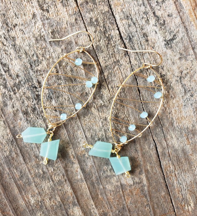 The Malibu Earring In Chalcedony
