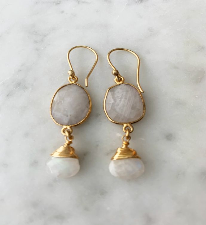 Victoria Ojai Earrings Moonstone
