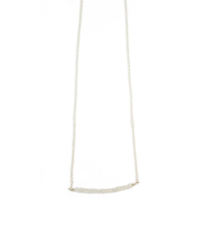 Michelle Bead Bar Necklace In Moonstone