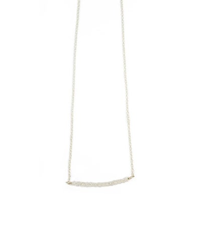 Michelle Bead Bar Necklace In Moonstone