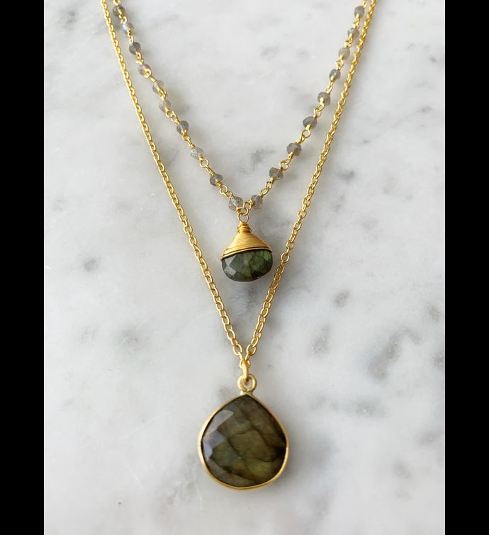 Mrs. Parker Necklace In Golden Rutilated Quartz