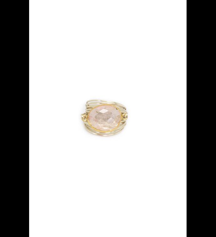 Torrey Ring In Rose Quartz   6 gold