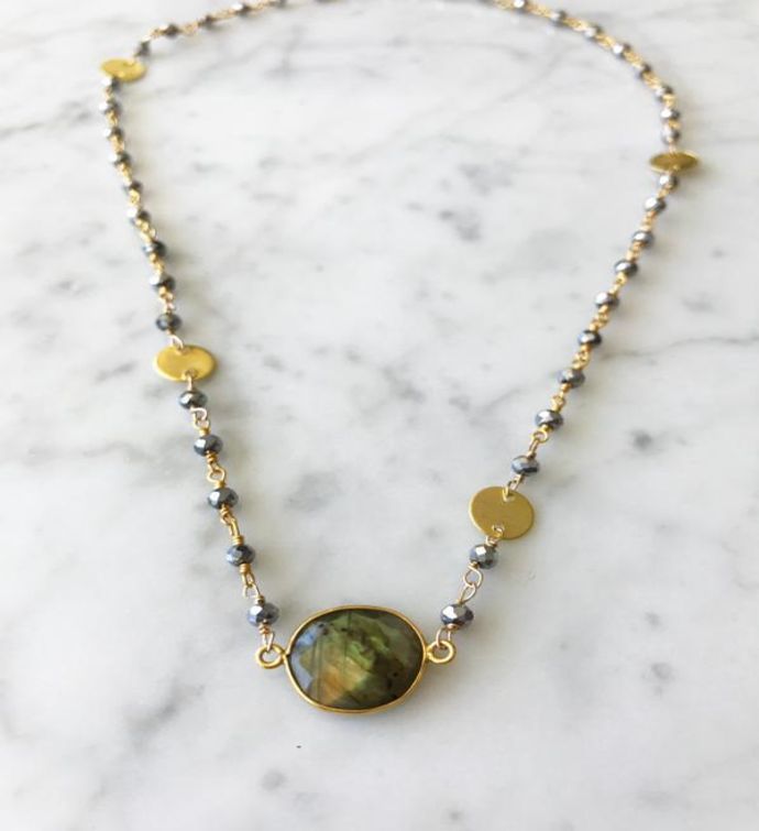 Mrs. Parker Endless Summer Necklace Polished Pyrite
