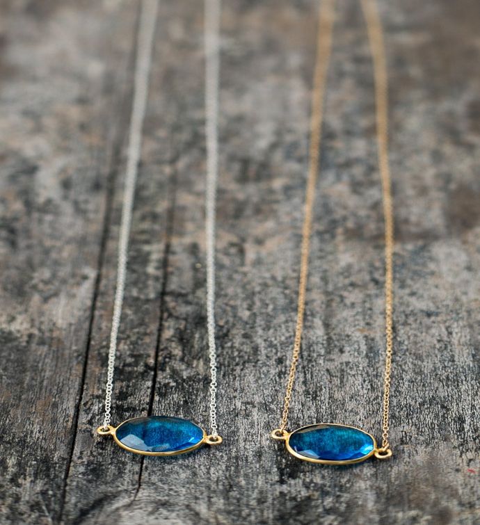 The Mrs. Parker Necklace in Blue Topaz 