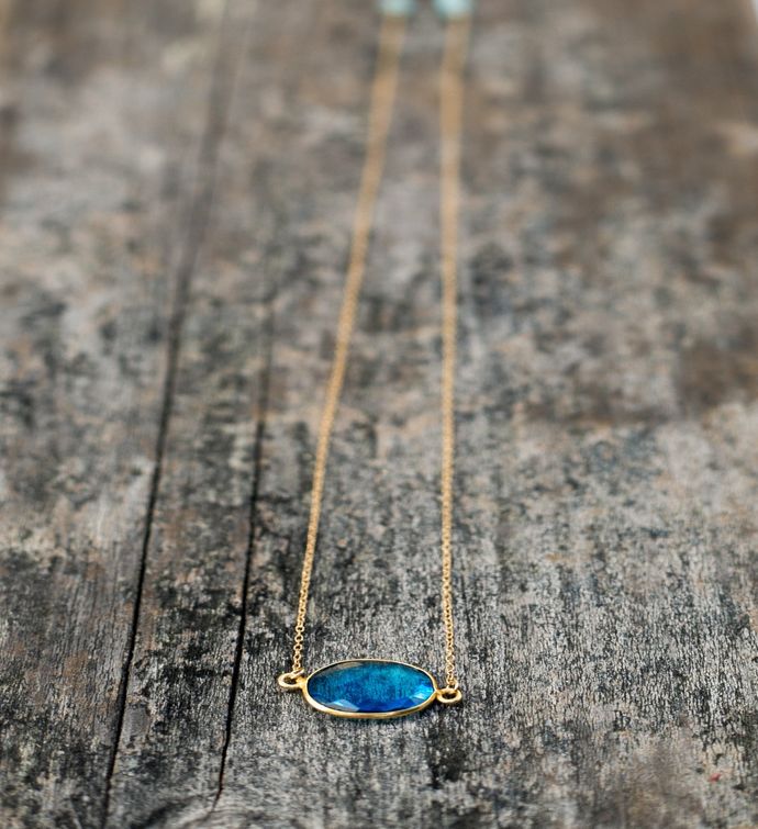 The Mrs. Parker Necklace in Blue Topaz 