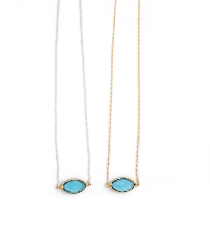 The Mrs. Parker Necklace in Blue Topaz 