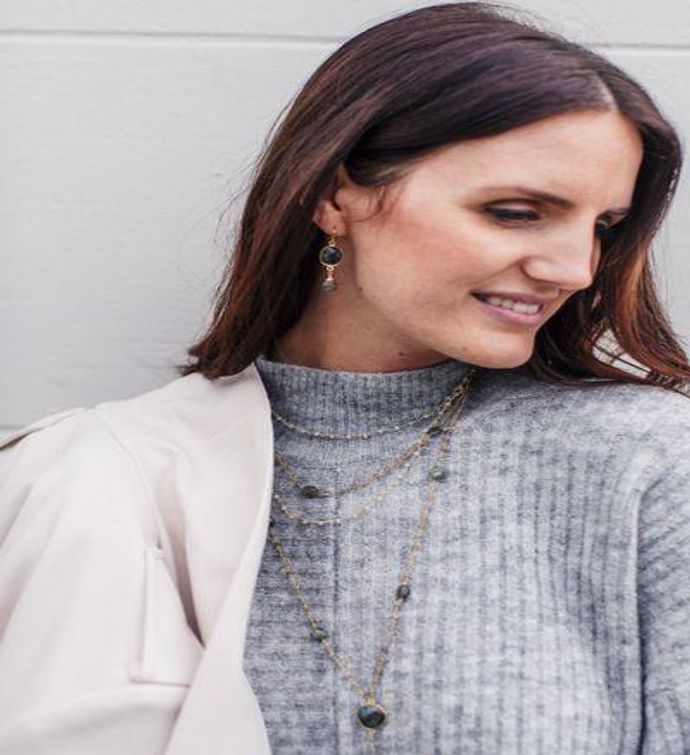 Victoria Ojai Earrings Labradorite